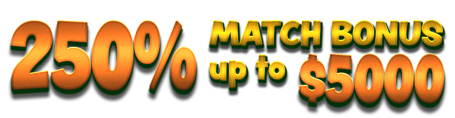 250% Match Bonus up to $5000